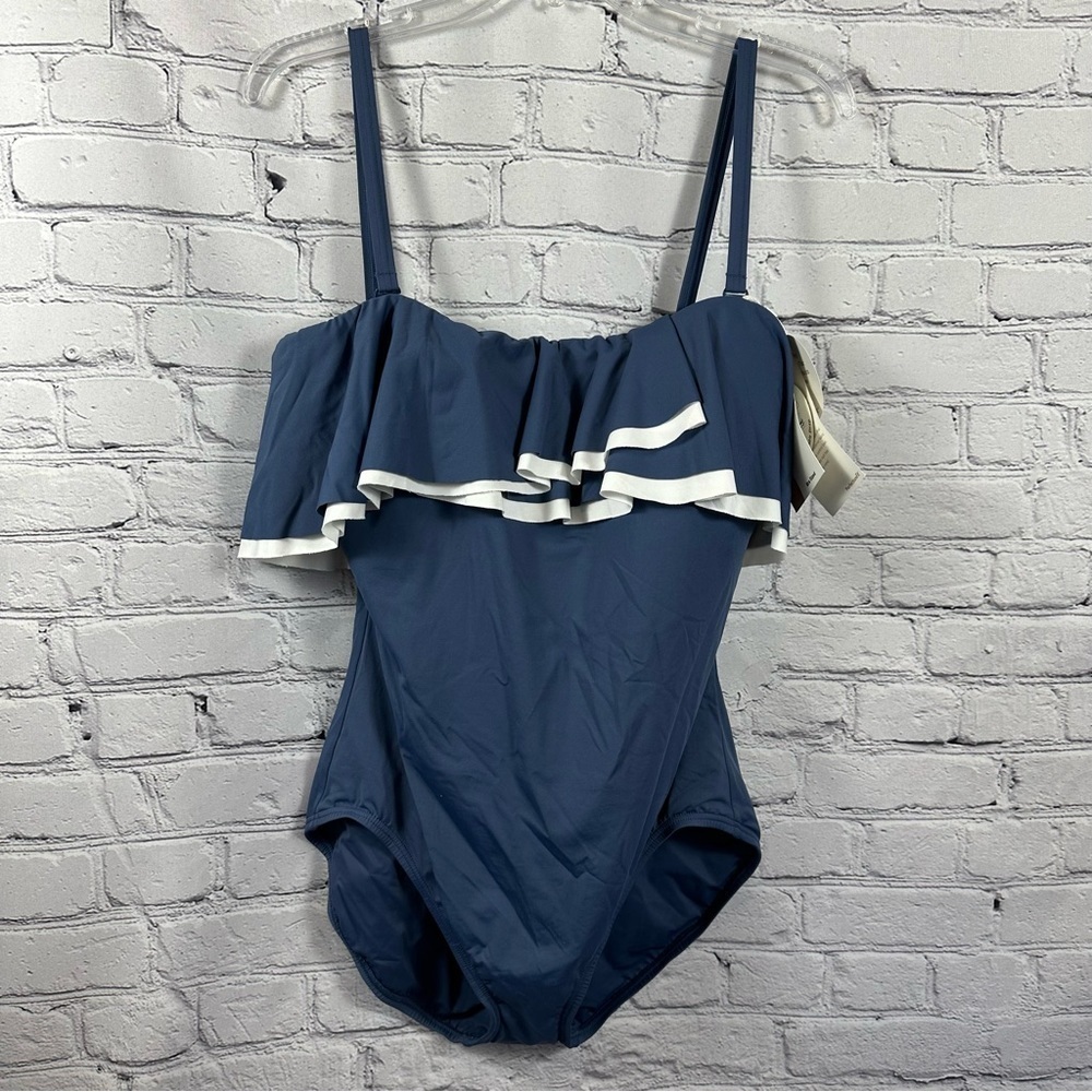 Coco Reef Contours Ruffle Patented Shapemaker® Bandeau One Piece Swimsuit 14/38C